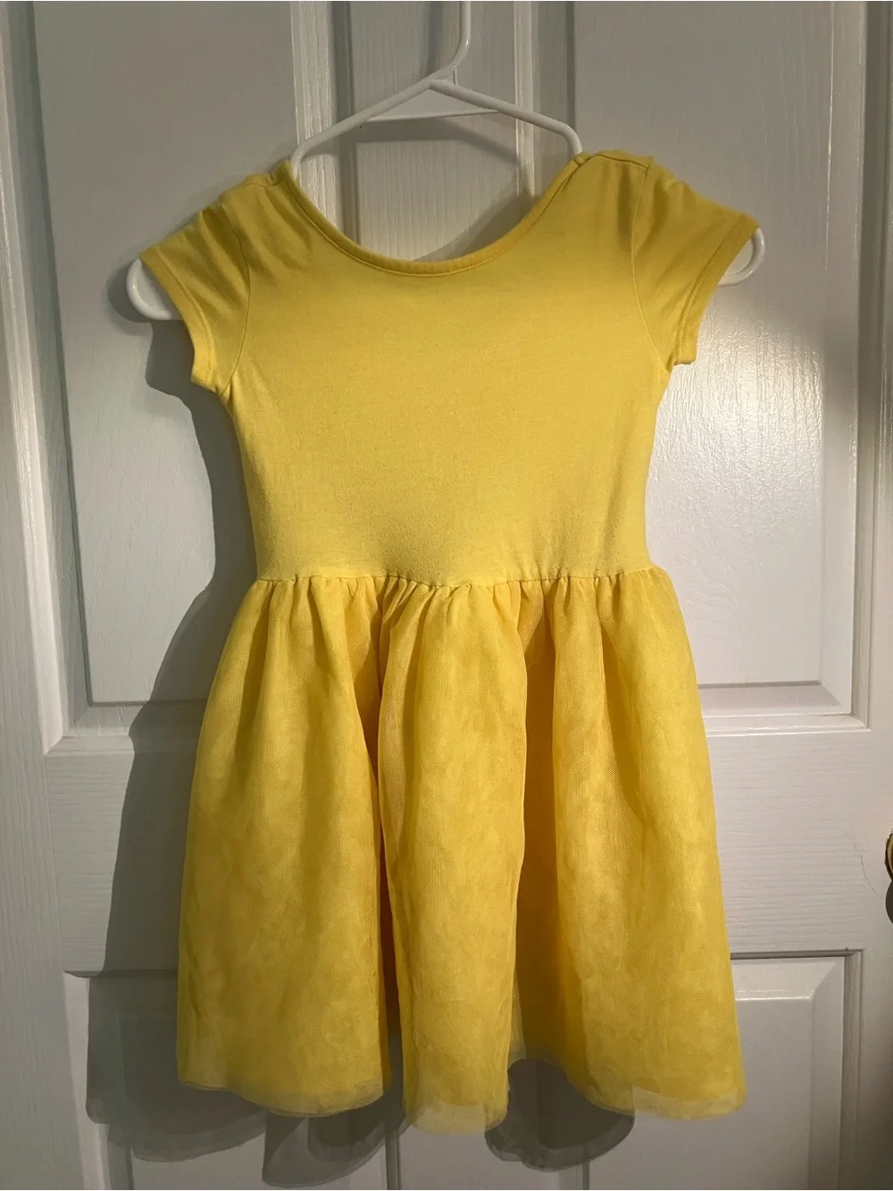 Old Navy Yellow Short-Sleeve Tulle Skirt Dress